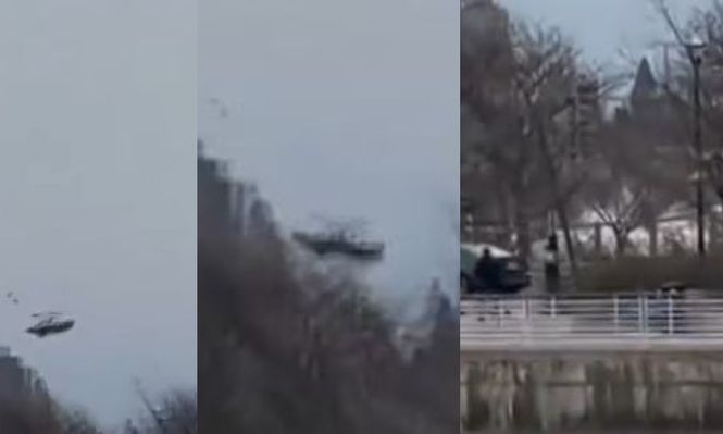 El momento exacto en que un helicóptero cayó en el río Hudson, en Nueva York; ya se reportaron varias personas muertas
