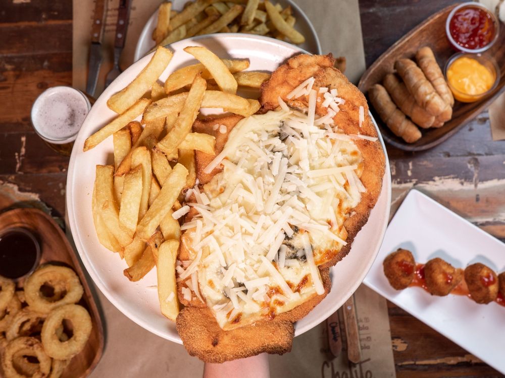 Las milanesas de Chalito, el plato preferido por sus visitantes. 