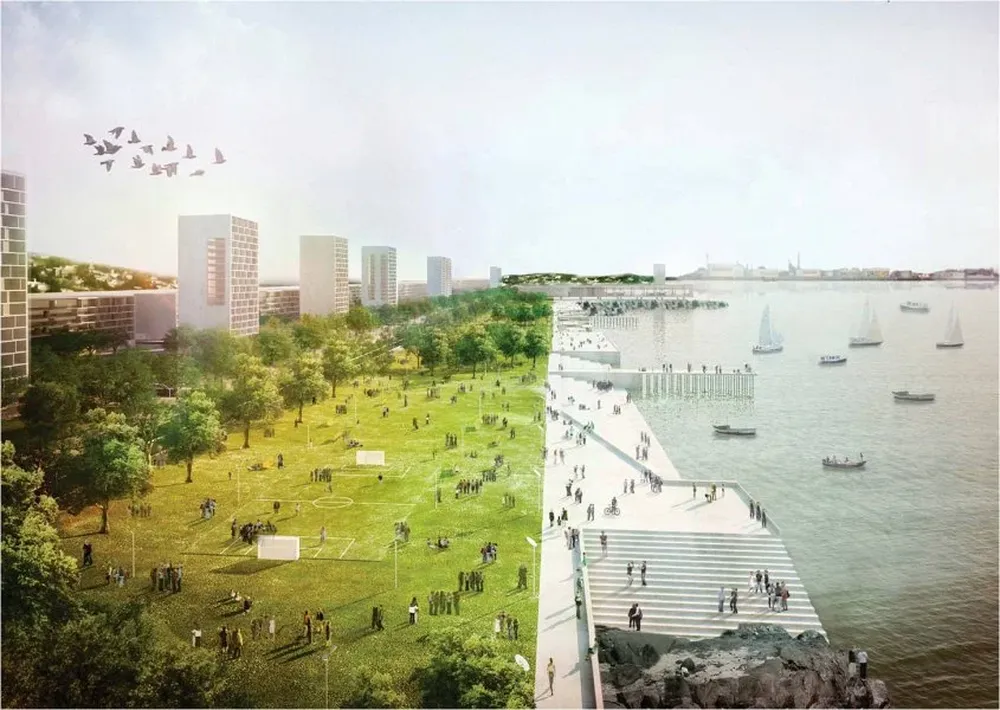 Proyecto de avance de la rambla en la bahía del Cerro