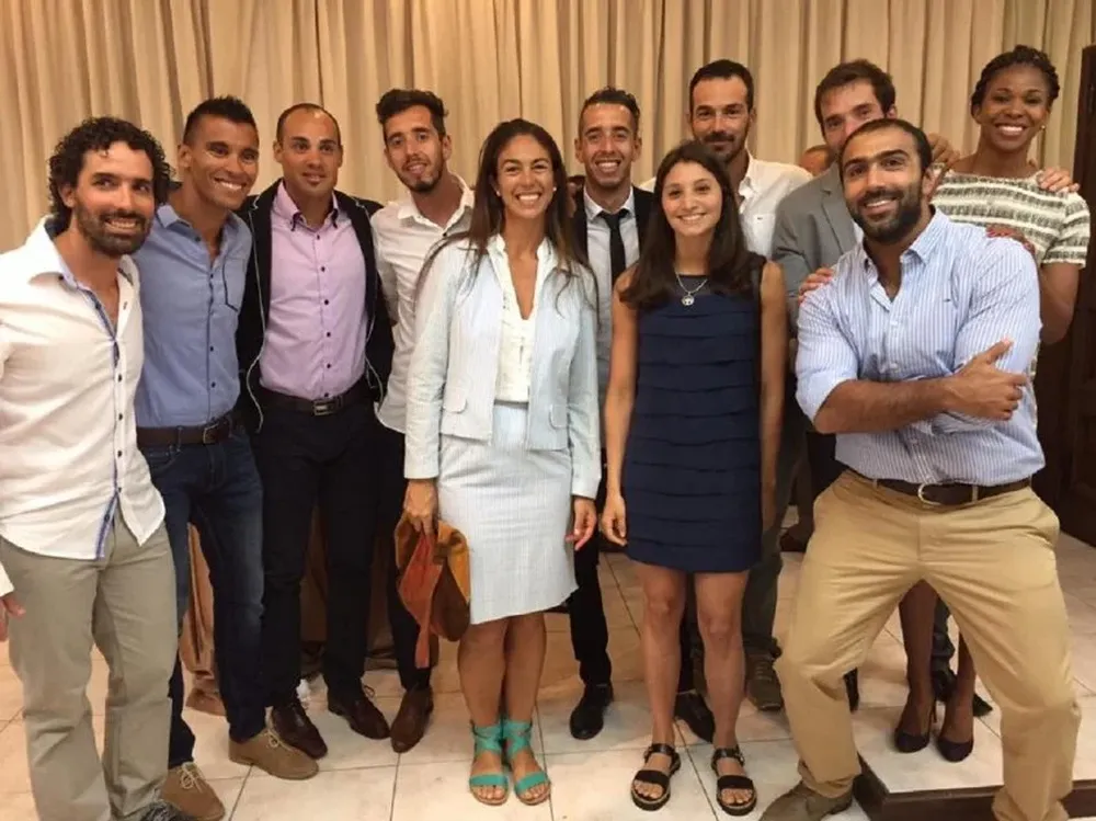 Deportistas olímpicos en la ceremonia del COU