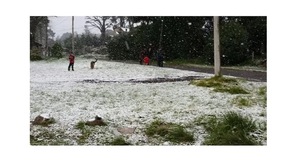 Nieve en Mar del Plata.