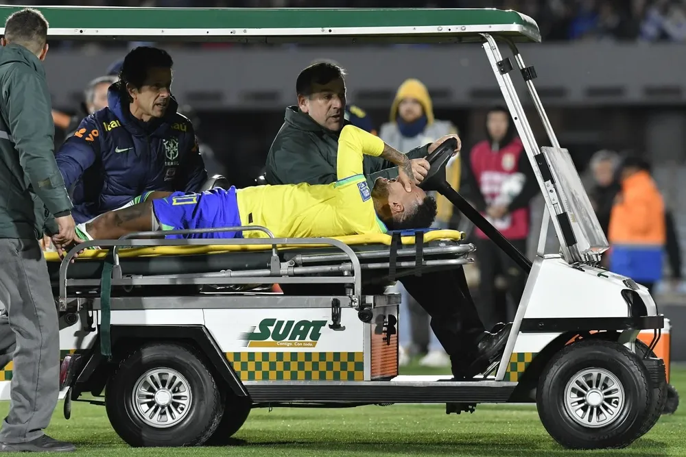 Neymar se lesionó en el Centenario