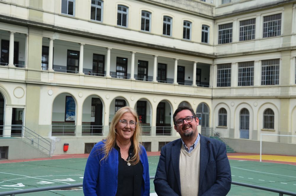 Daniel Álvarez, director general del colegio y Alejandra Valentín, coordinadora general de Pastoral.&nbsp;