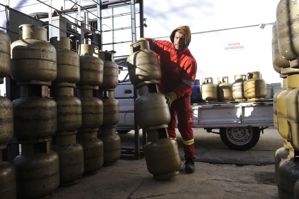 Reparto de garrafas de gas