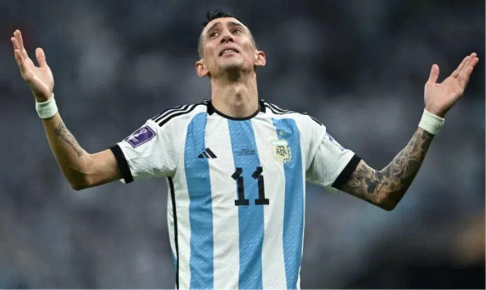 Di Maria, tras convertir el histórico gol ante Francia en el último mundial