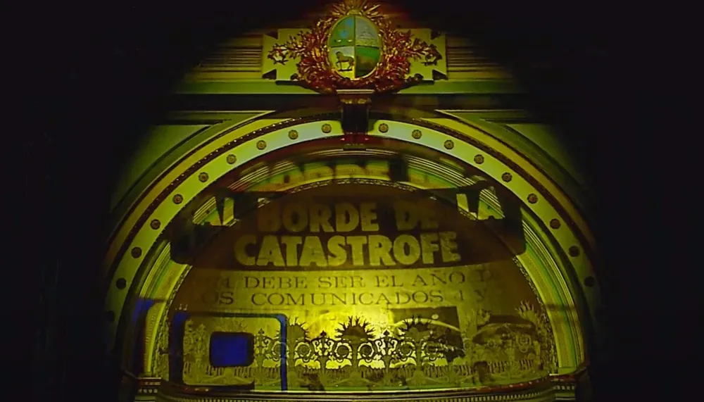 Mapping proyectado sobre las paredes de la Cámara de Senadores