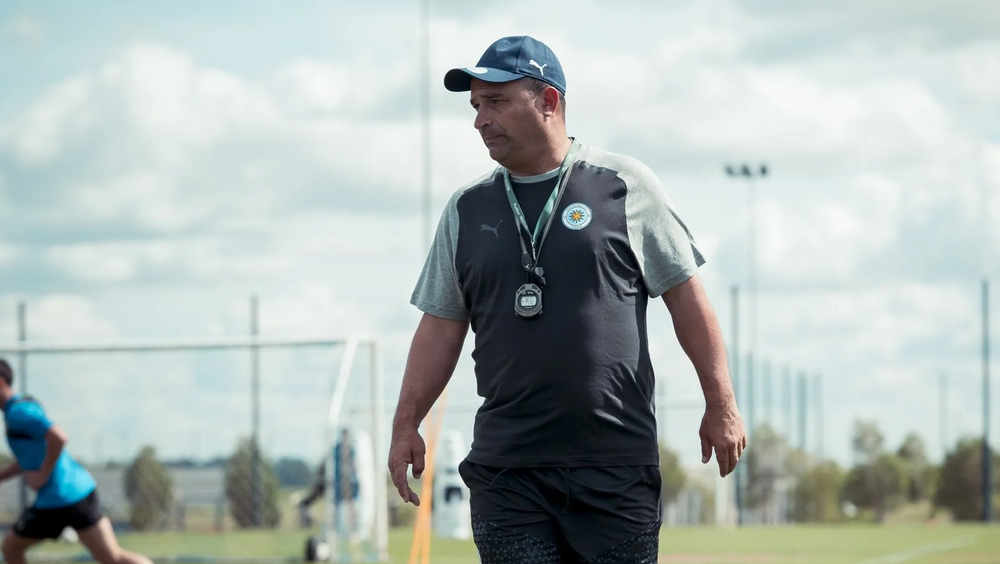 Pablo Gaglianone durante su etapa como entrenador interino de Torque