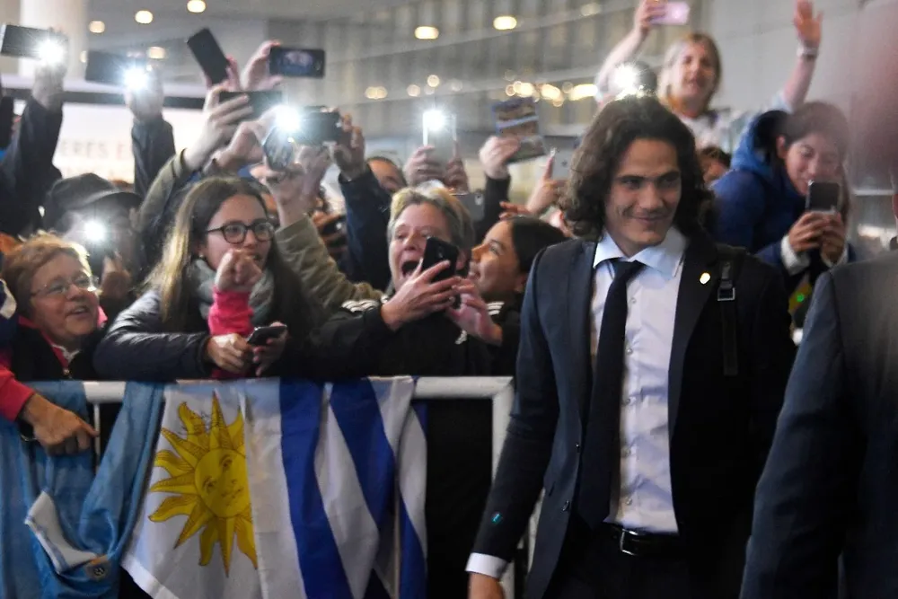 Edinson Cavani, uno de los jugadores de la selección uruguaya.
