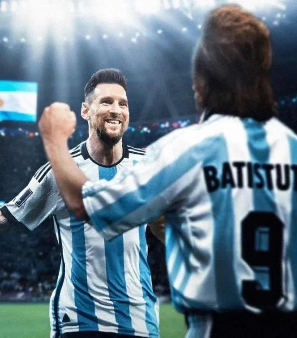 Gabriel Batistuta saludó a Lionel Messi por haberle igualado un récord de goles