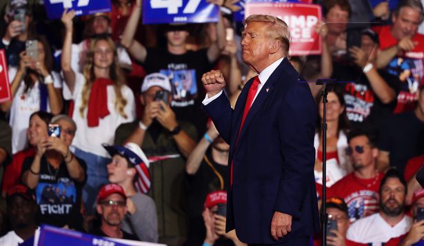 Trump en un acto de campaña en Pennsylvania el 17 de agosto