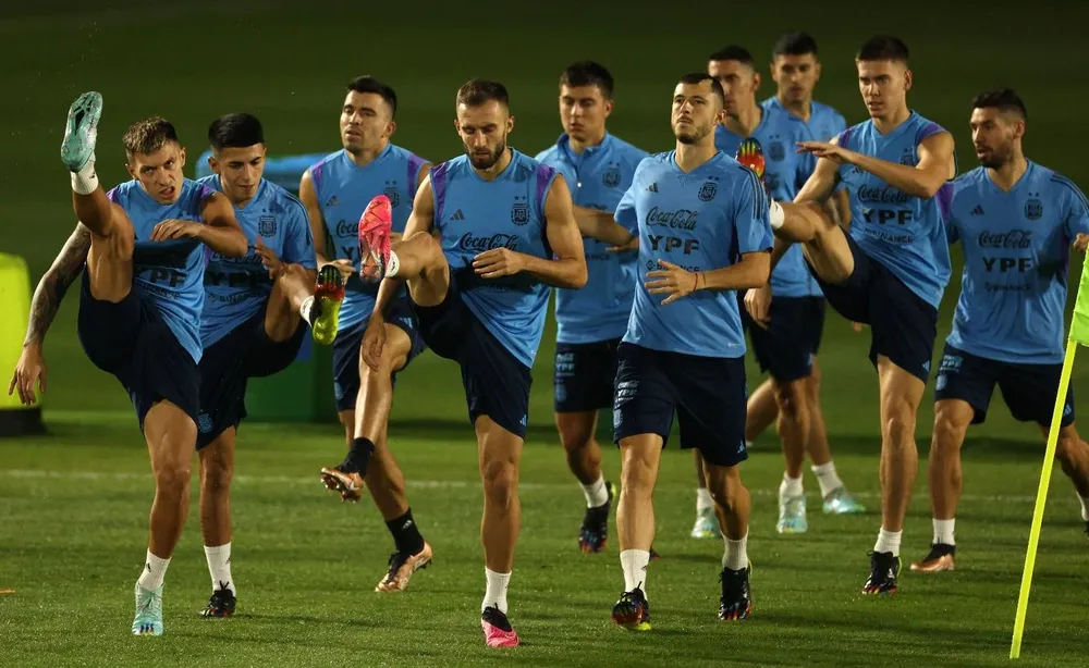 Entrenamiento de la selección argentina