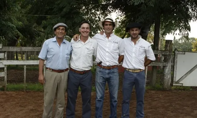 Sergio Techera, Ricardo Pigurina, Alejandro Núñez y Mario dos Santos en la feria