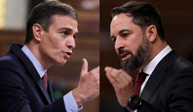 Pedro Sánchez y Santiago Abascal &nbsp;