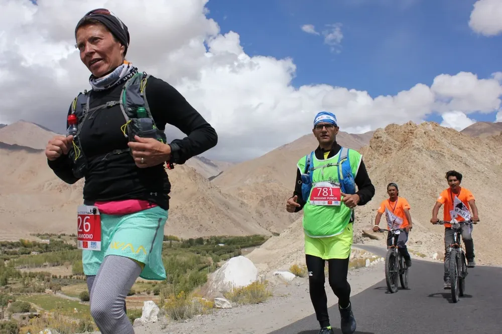 Silvia Amodio cuando corrió en India