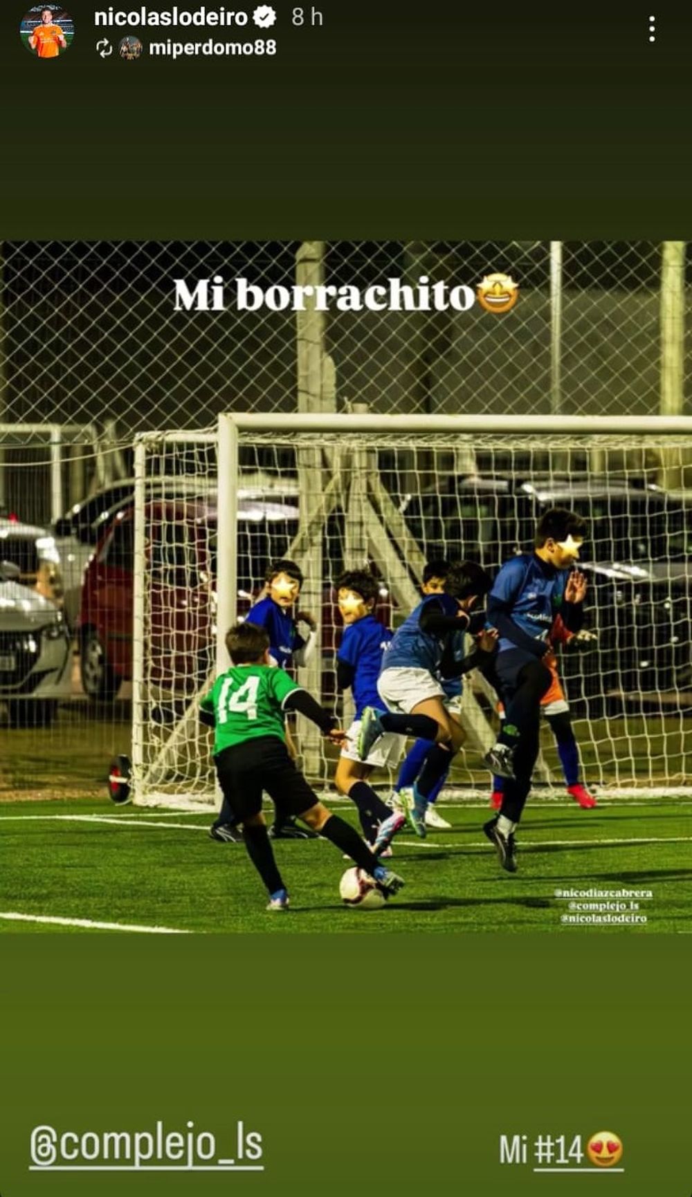 La foto que compartió Nicolás Lodeiro de su hijo jugando en el Complejo Luis Suárez La foto que compartió Nicolás Lodeiro de su hijo jugando en el Complejo Luis Suárez
