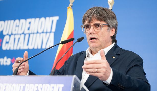 Carles Puigdemont, durante una rueda de prensa