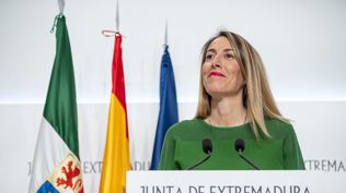 La presidenta de la Junta de Extremadura, María Guardiola