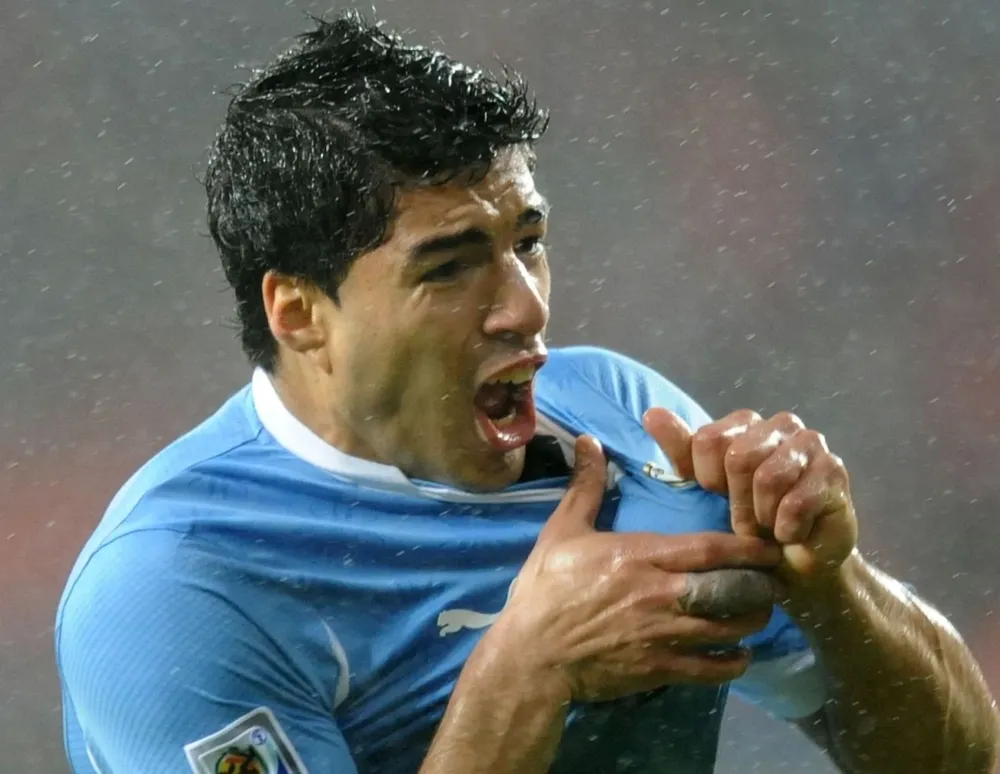 Luis Suárez en el Mundial de Sudáfrica 2010