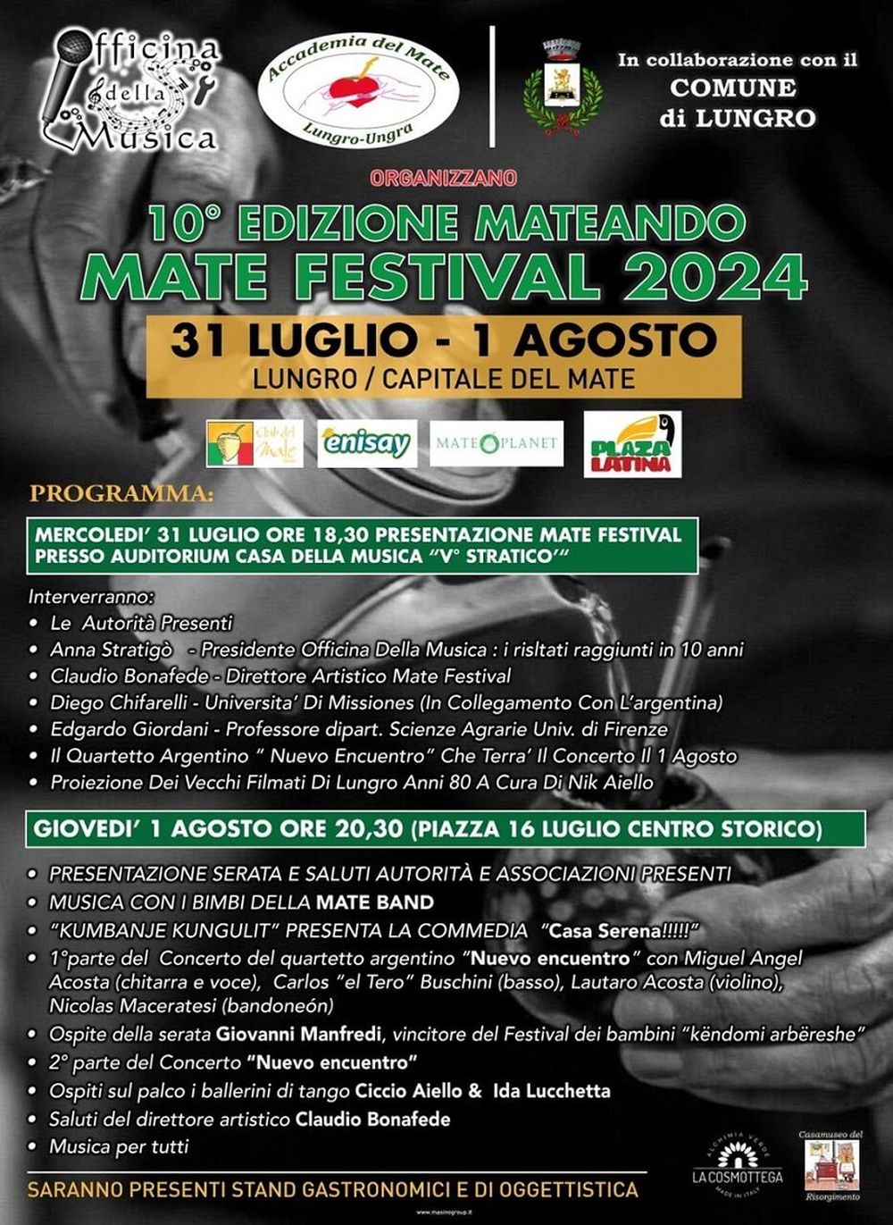La edición del 2024 de la Fiesta del Mate en Lungro, Italia. 