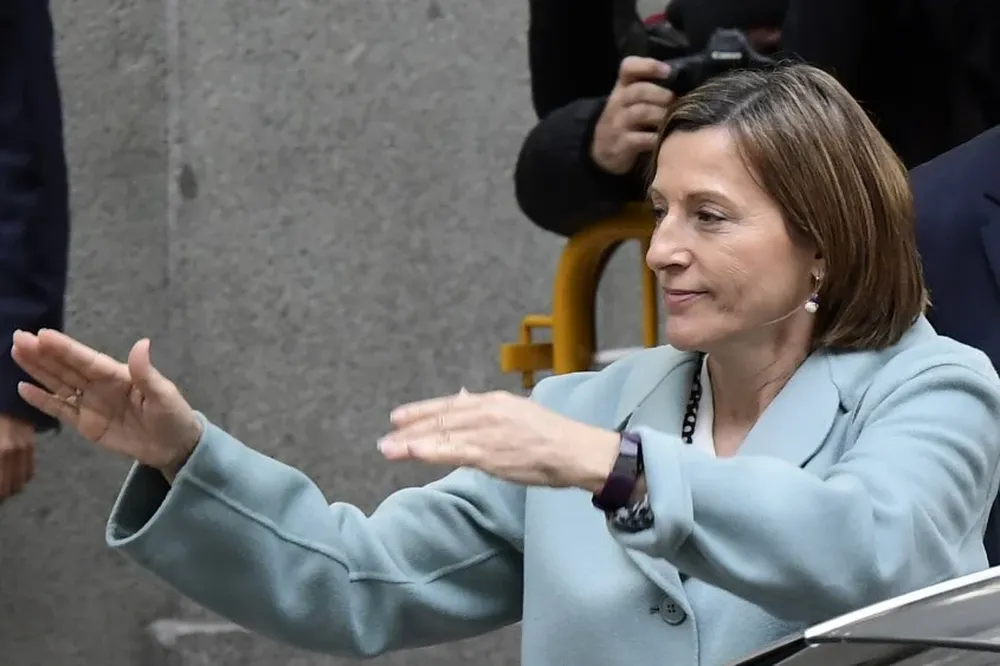 Carme Forcadell, saliendo de la Suprema Corte de Justicia española, el pasado 2 de noviembre.
