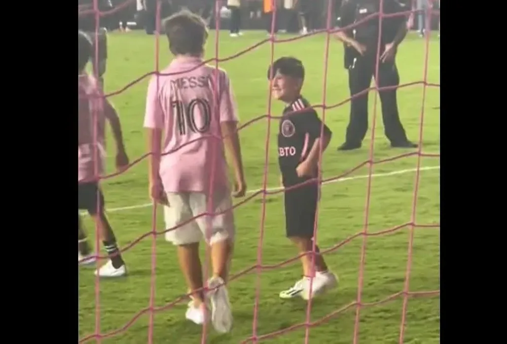 Los hijos de Messi jugando en Miami