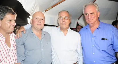 Pablo Durán, José Luis Rodríguez, Daniel Turcatti y Eduardo Ache el día de las elecciones en diciembre de 2015.