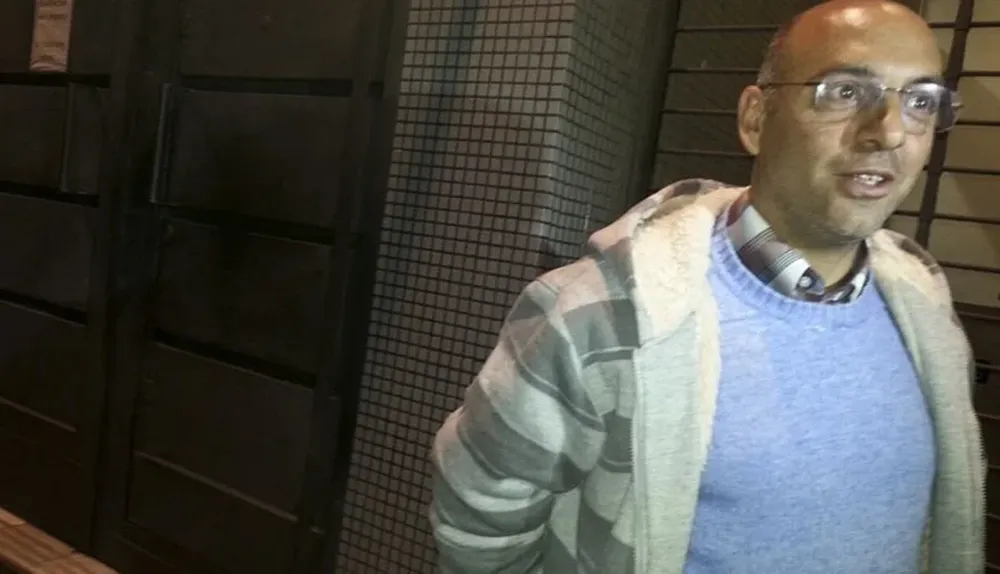 El coordinador del PIT-CNT, Marcelo Abdala, a la salida del juzgado