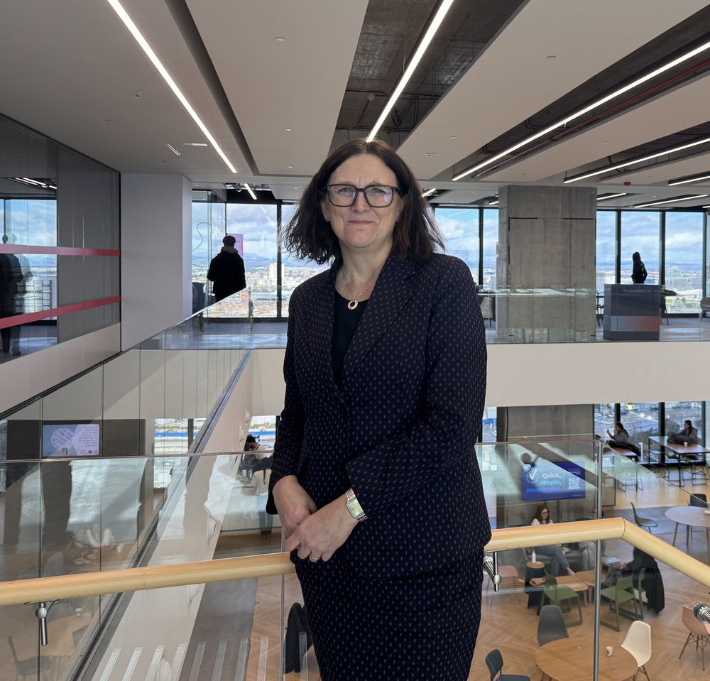 Cecilia Malmström, ex Comisaria de la Unión Europea, en las oficinas de IE University.