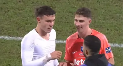 El momento en el que Manuel Ugarte le pide a su rival cambiar las camisetas en Francia