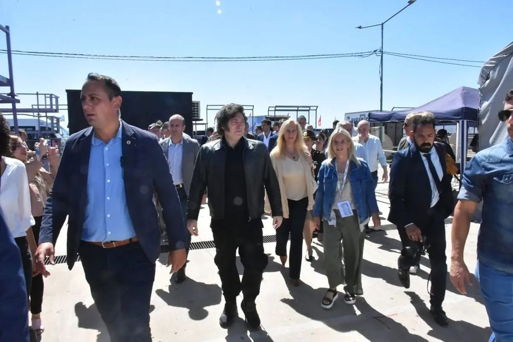El presidente Javier Milei el pasado martes en Expoagro 2024, en la localidad de San Nicolás, en el noreste de la provincia de Buenos Aires