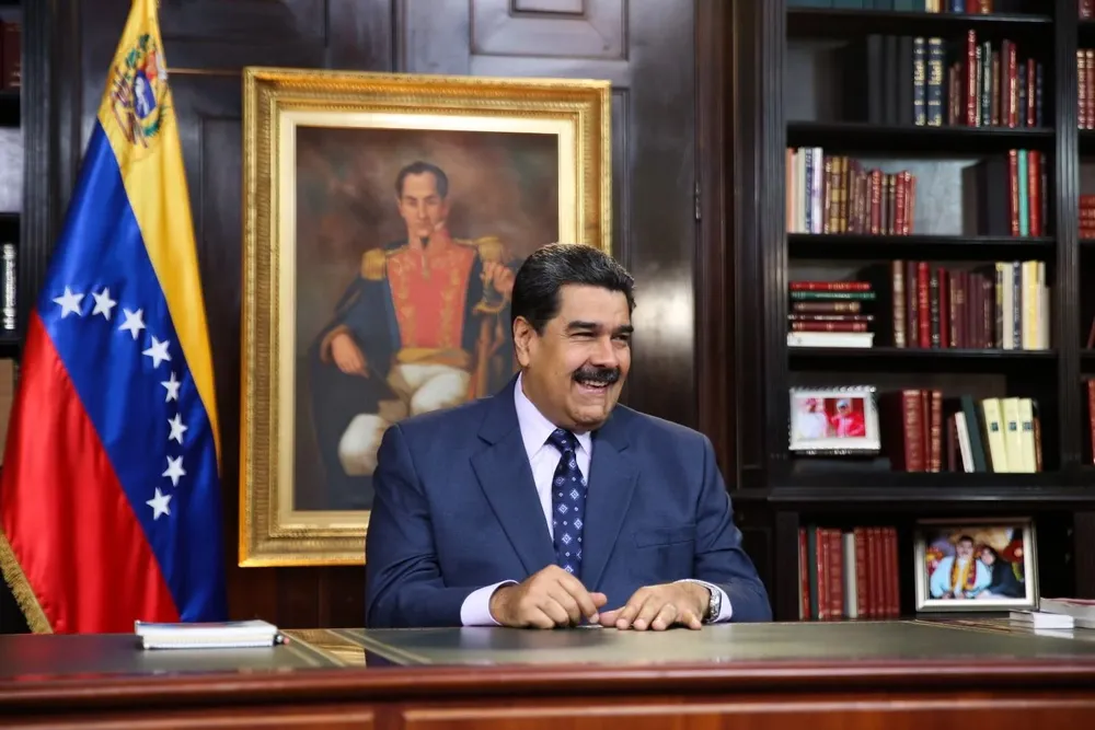 El presidente de Venezuela, Nicolás Maduro, el pasado 31 de diciembre en el Palacio de Miraflores