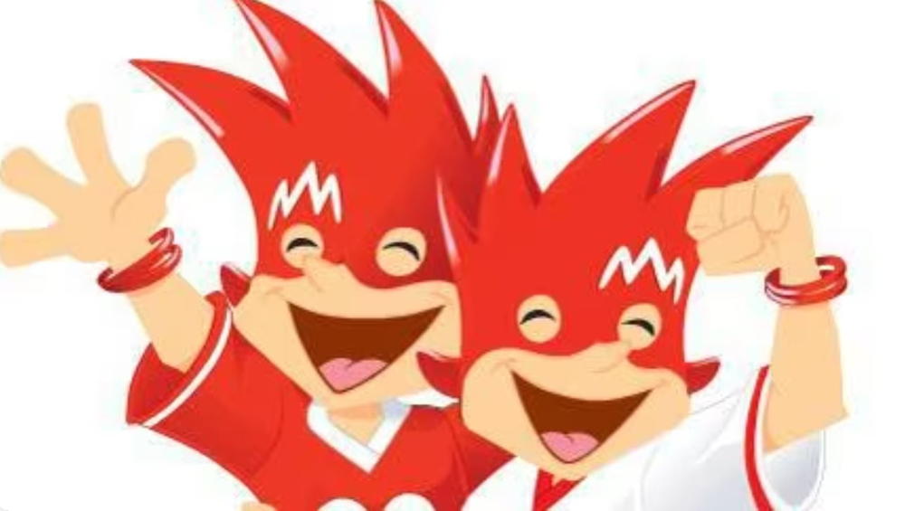 Trix y Flix (Austria y Suiza 2008): Trix y Flix en plena acción, danzando al ritmo de su canción oficial Feel the rush, animando a los espectadores de la Eurocopa.