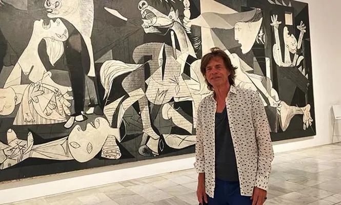 Mick Jagger se fotografió en junio de 2022 junto al cuadro a pesar de la prohibición