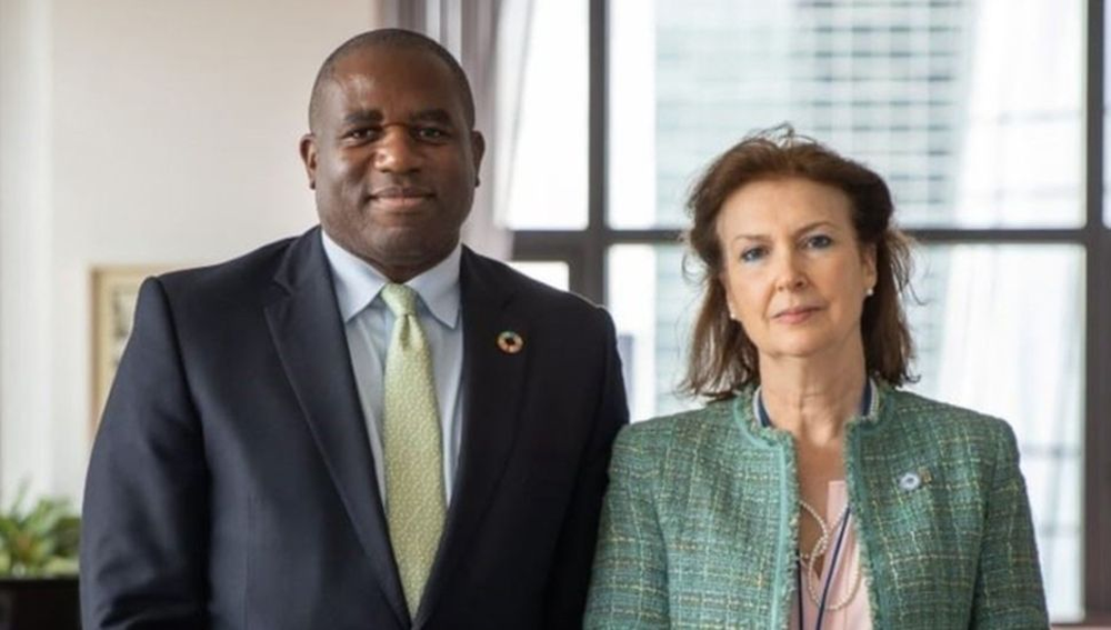 La canciller Diana Mondino y su par británico David Lammy