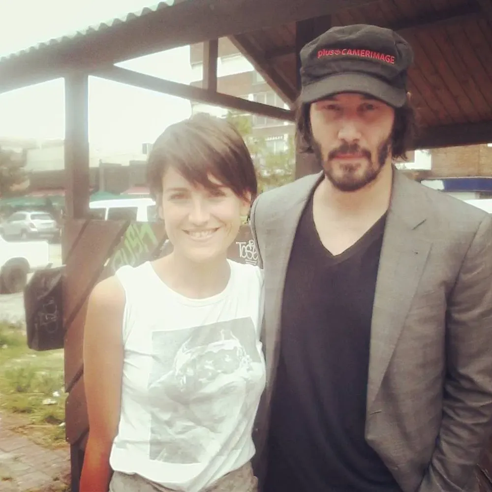 El actor se mostró amable a la hora de sacarse fotos