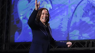 La candidata del partido demócrata Kamala Harris