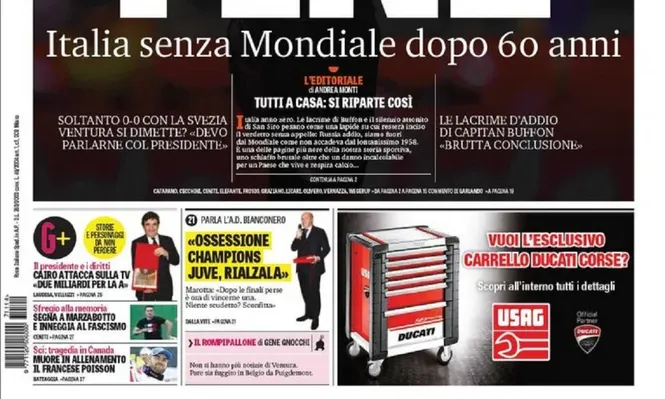 Vergüenza y apocalipsis: la prensa no perdona a la Azzurra