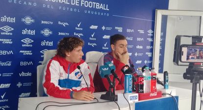 Luciano Boggio y Sebastián Coates en la conferencia de este martes