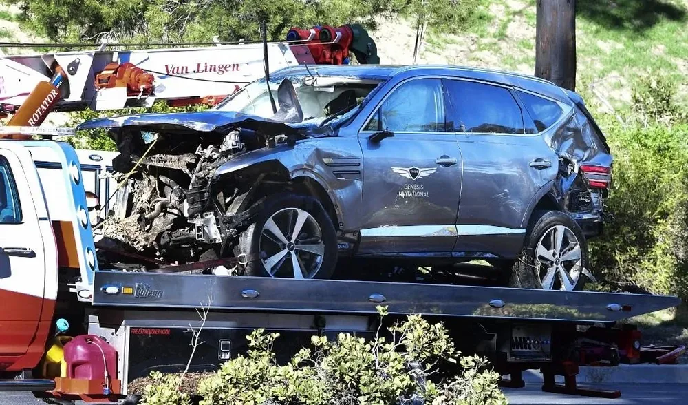 Así quedó la camioneta de Tiger