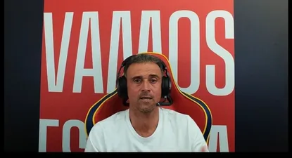 Luis Enrique como sreamer en Qatar 2022