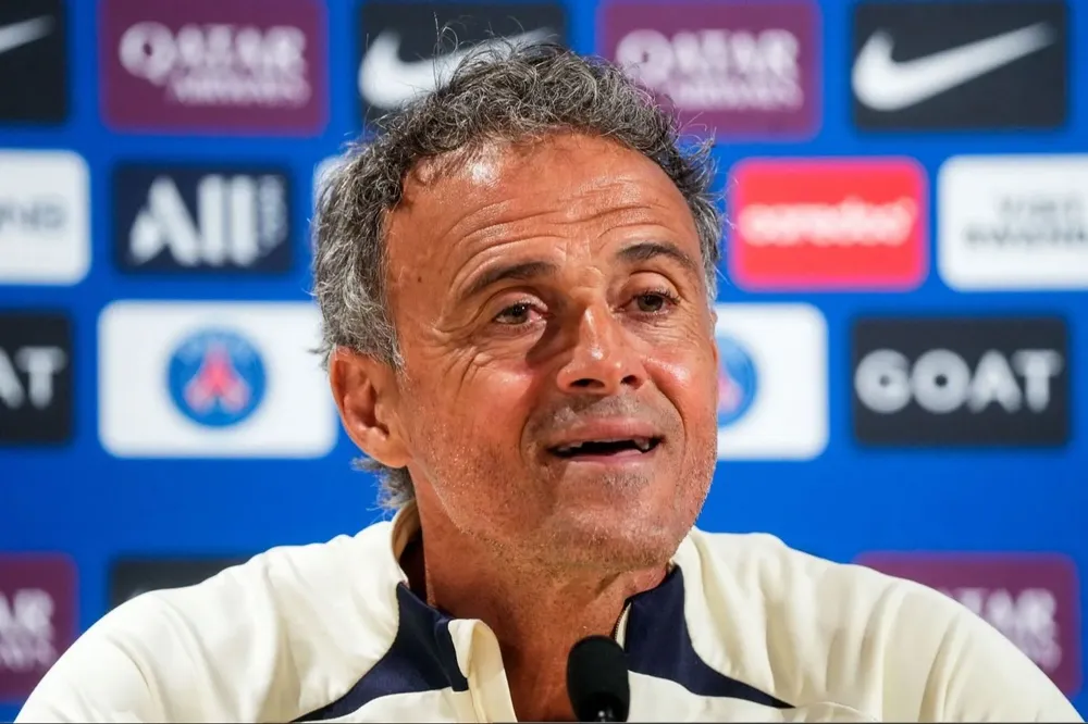 Luis Enrique en rueda de prensa.