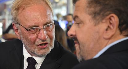 Ricardo Vairo, presidente de Nacional, y Flavio Perchman, vicepresidente tricolor