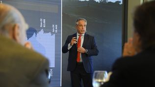 Alejandro Ruibal en el Día de la Construcción. Archivo