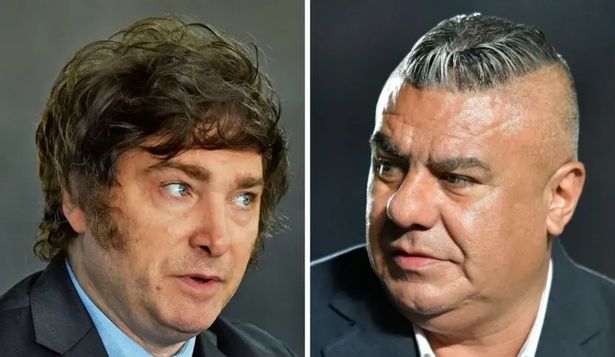 Milei y Tapia, enfrentados por la privatización del fútbol.&nbsp;