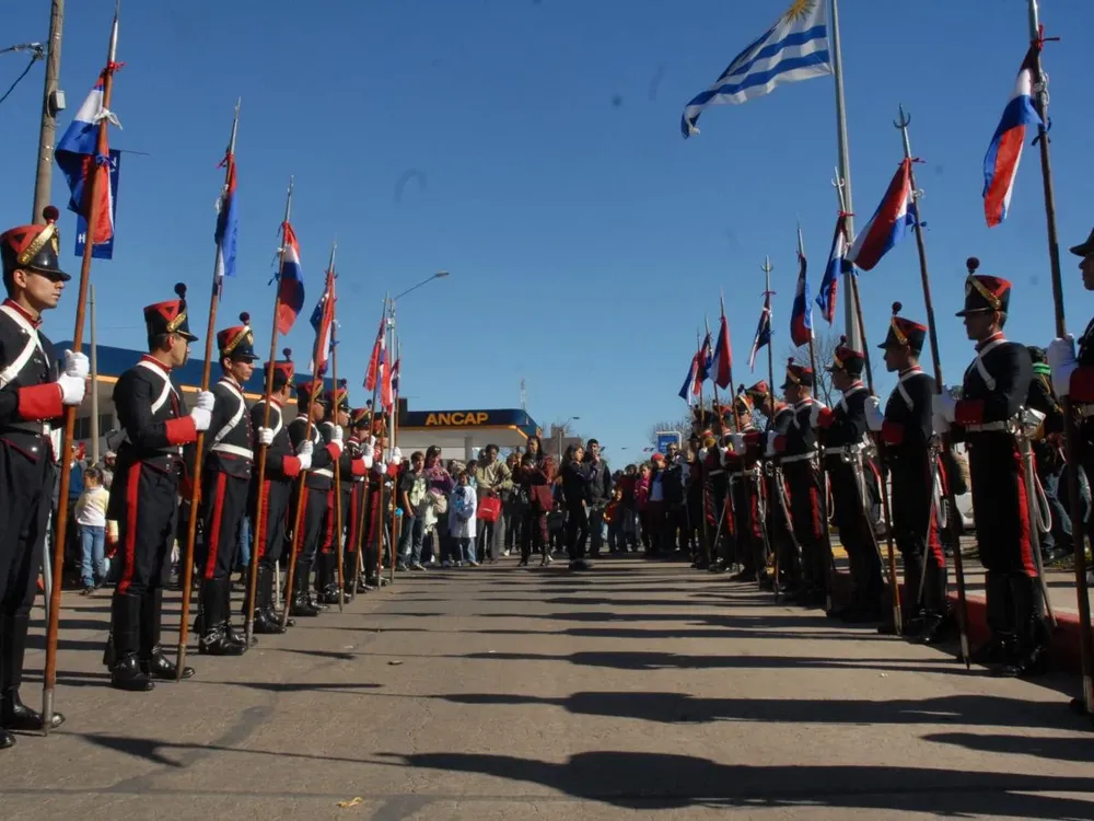 Blandengues prontos para desfilar