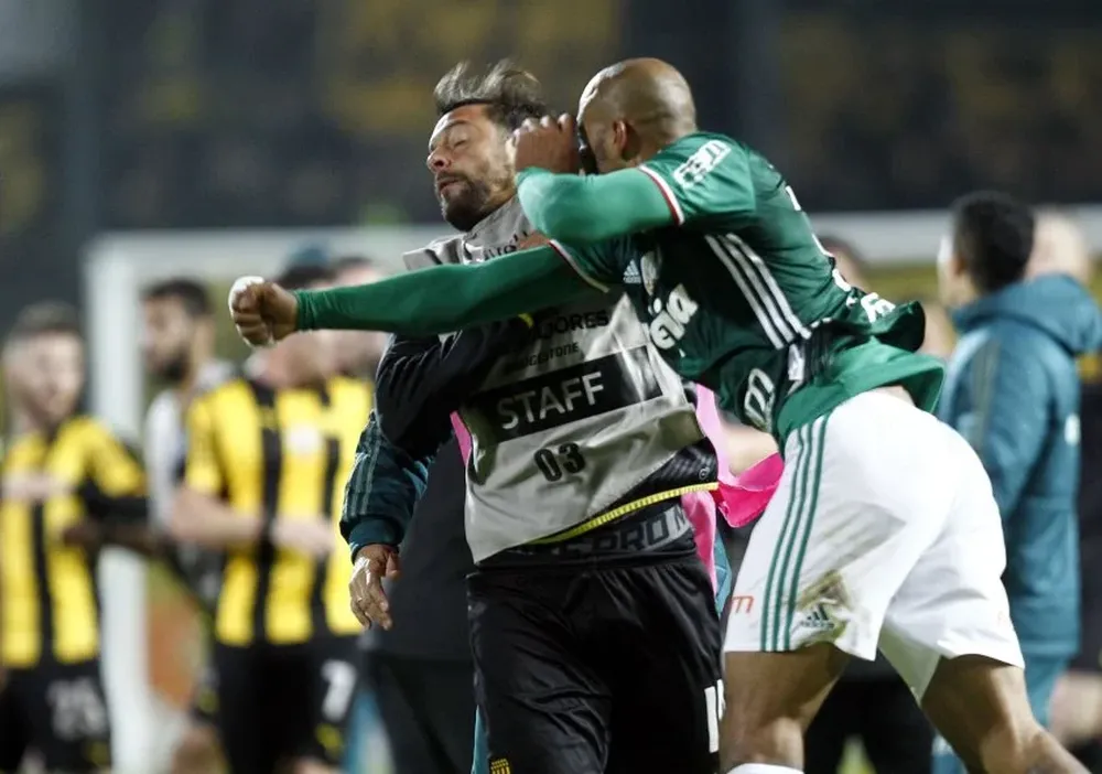 La piña de Felipe Melo a Mier La piña de Felipe Melo a Mier