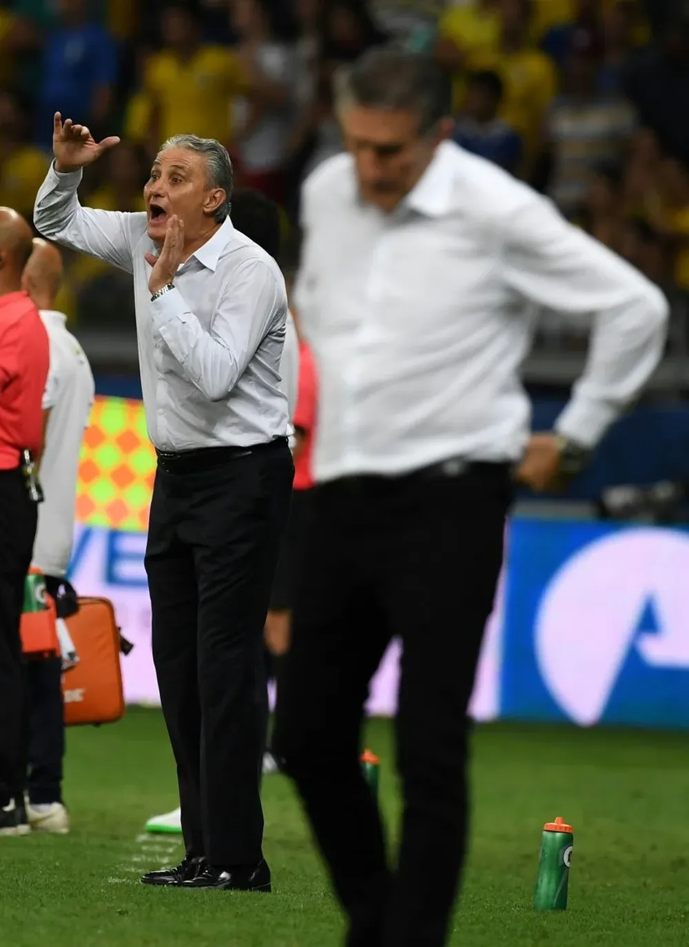 Tite nítido, en la imagen de la goleada ante Argentina; el equipo de Bauza fue una sombra