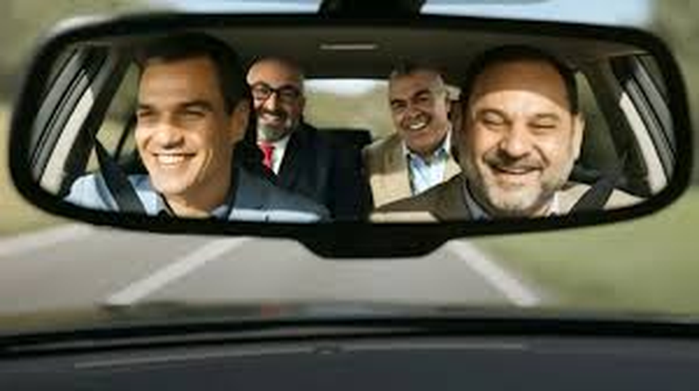 Pedro Sánchez, José Luis Ábalos, Koldo García y Santos Cerdán en el video creado con IA por el PP.