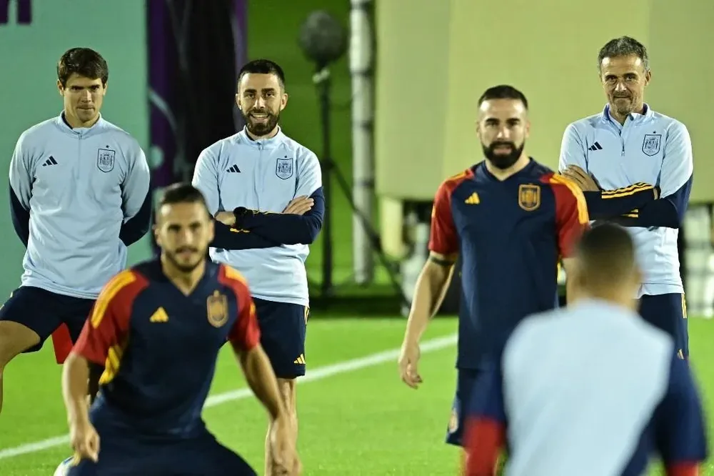 Entrenamiento de la selección española previo a su debut frente a Costa Rica