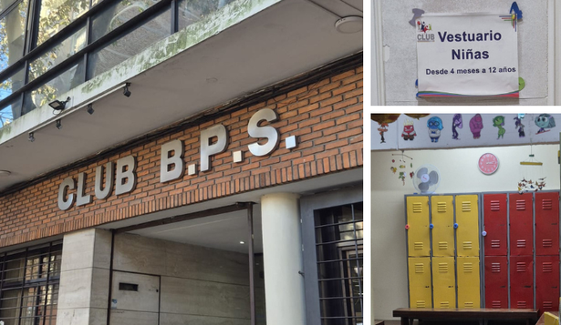Los vestuarios del club deportivo del BPS